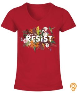 Half-priced RESIST Floral Anti Trump Political Protest T-Shirt Tee Shirts Screen Printing